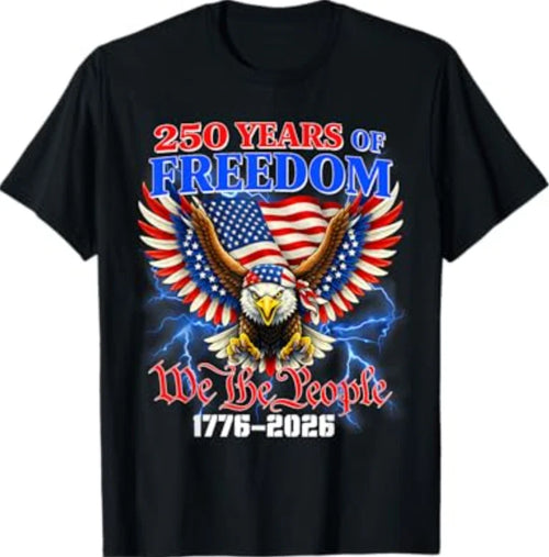 250 Anniversary USA 4th of July Patriotic 250 Years American T-Shirt