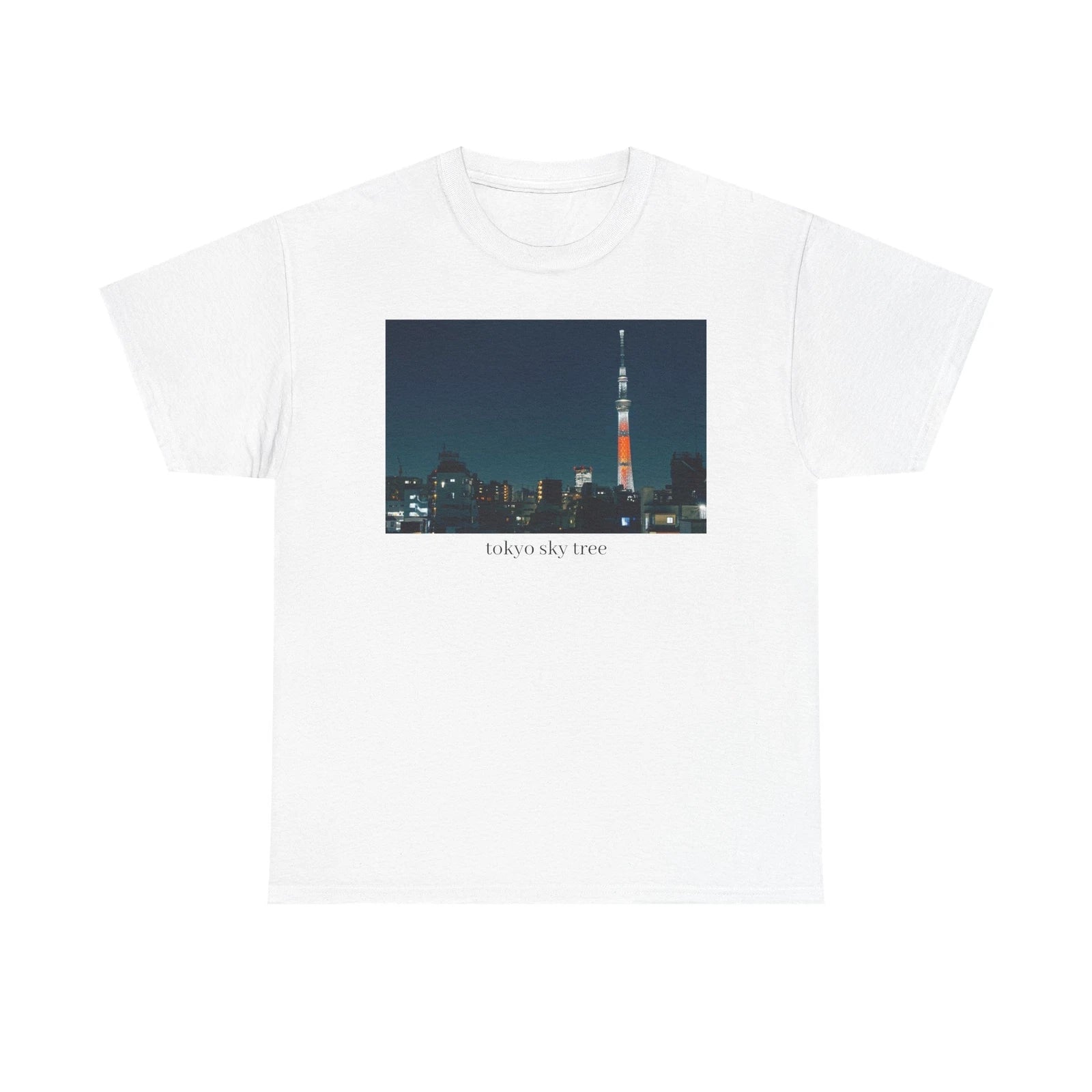 Tokyo Sky Tree Unisex Heavy Cotton Tee - Casual Urban Style Shirt