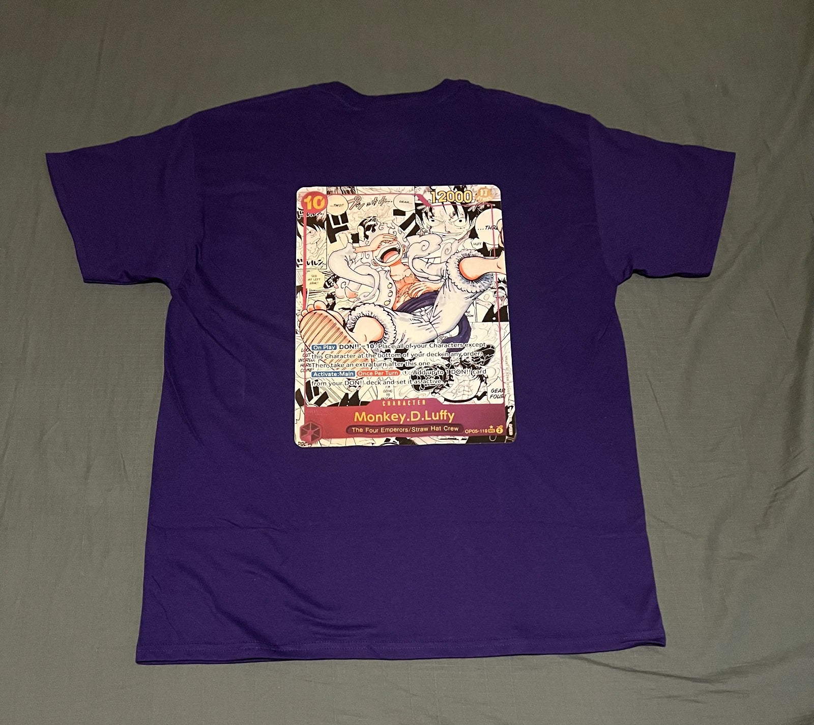 One Piece Card Game Manga Card T-Shirt - Luffy - Zoro - Sanji - Chopper