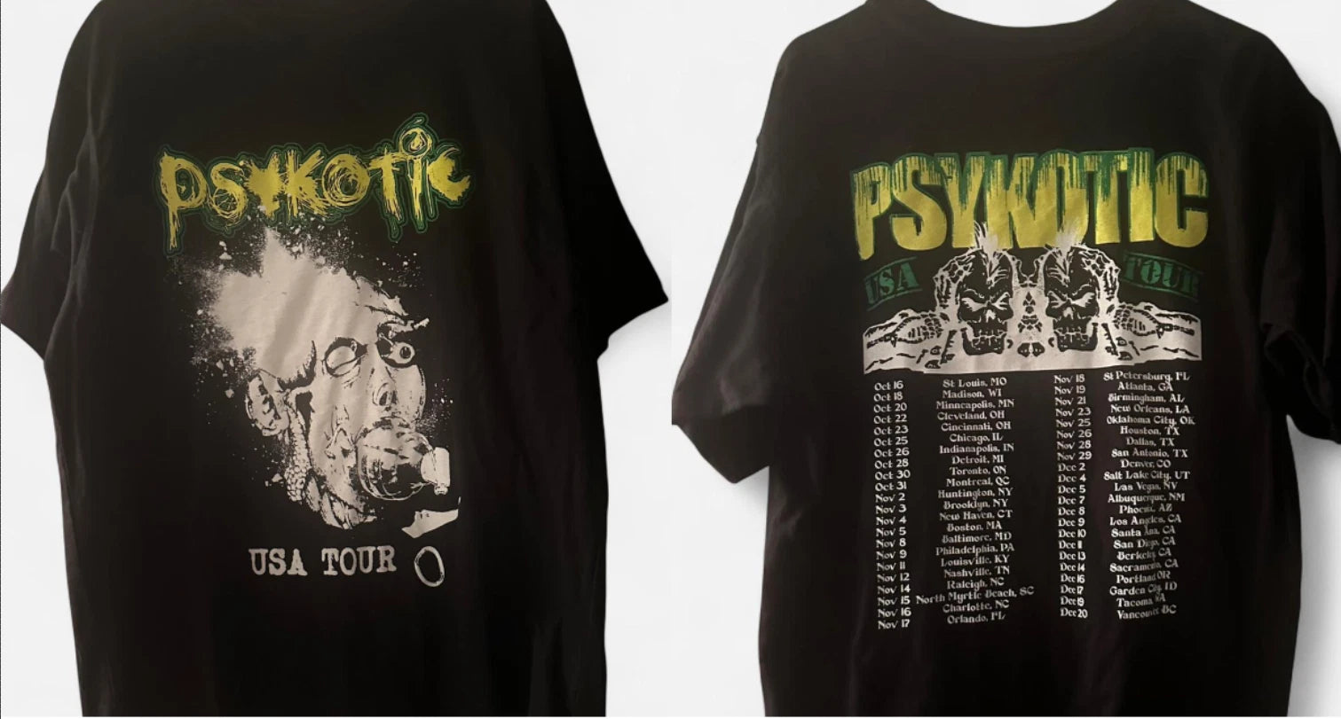OsamaSon Psykotic T-Shirt Black Streetwear Graphic Tee Mens HipHop Merch S-5XL