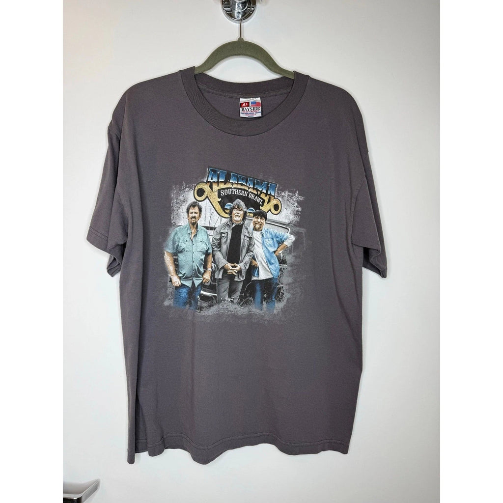 Alabama "Southern Drawl" T Shirt L Bayside Heavyweight Country Band Tee Concert