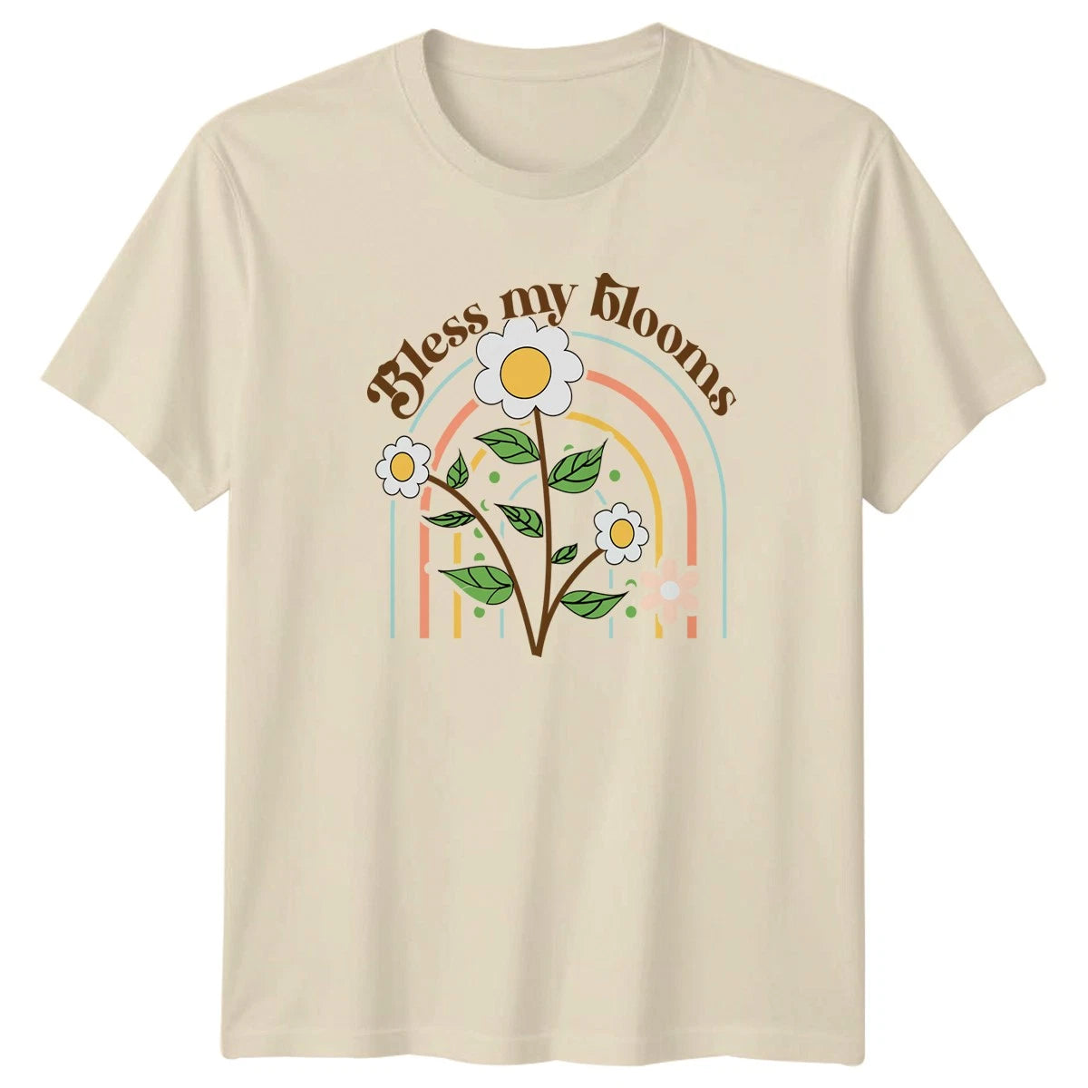 Bless My Blooms Womens T-Shirt Boho Floral Gardening Mothers Day Gift For Her