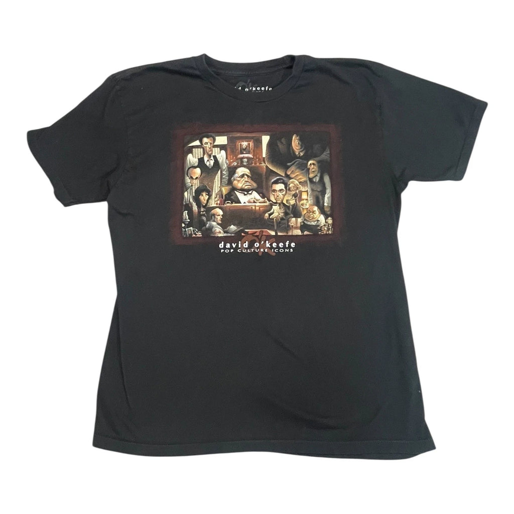 David OKeefe Pop Culture Icons T Shirt Black Size Large Wearable Art