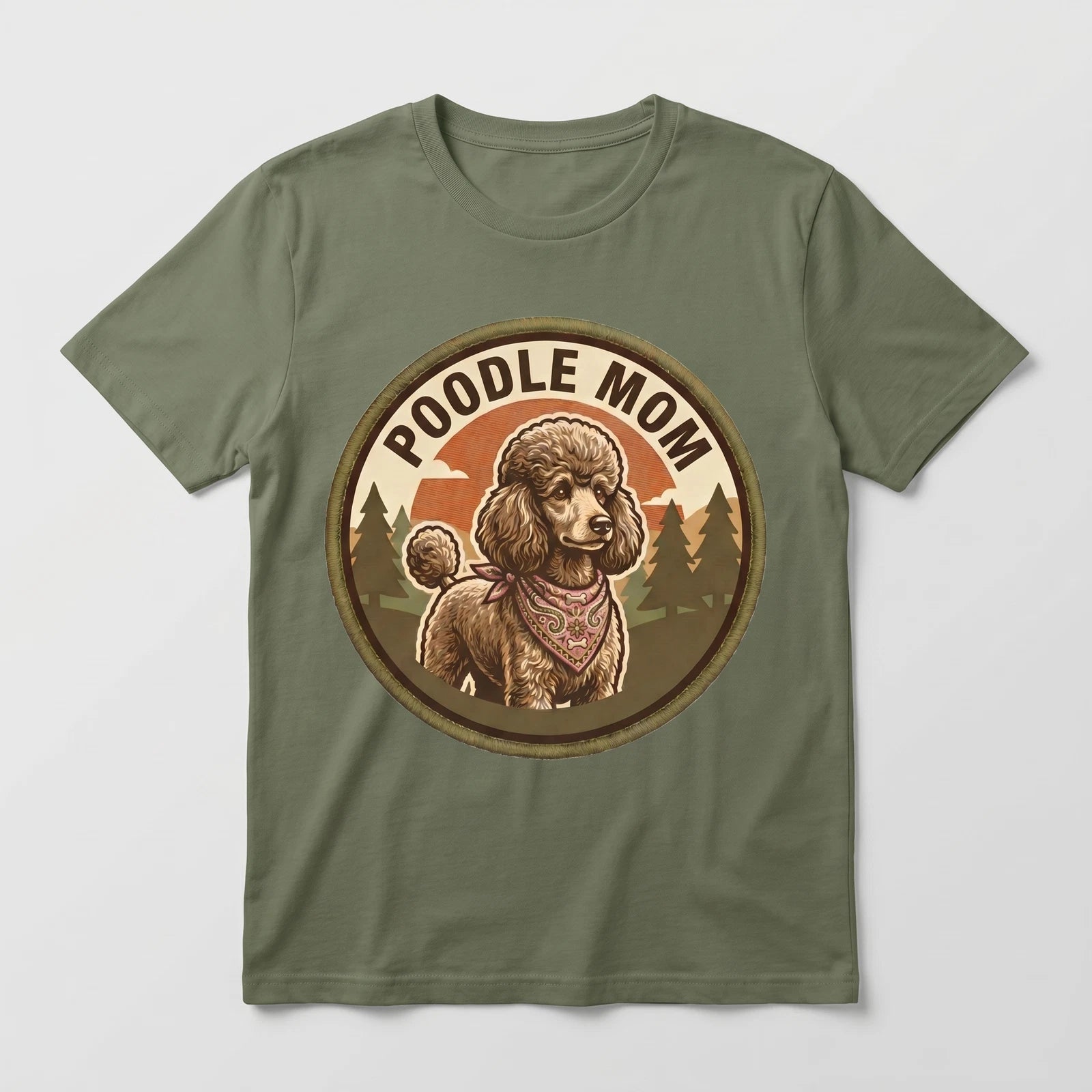 Poodle Mom T-Shirt Doodle Dog Gift Women Graphic Tee Mothers Day Standard Cute