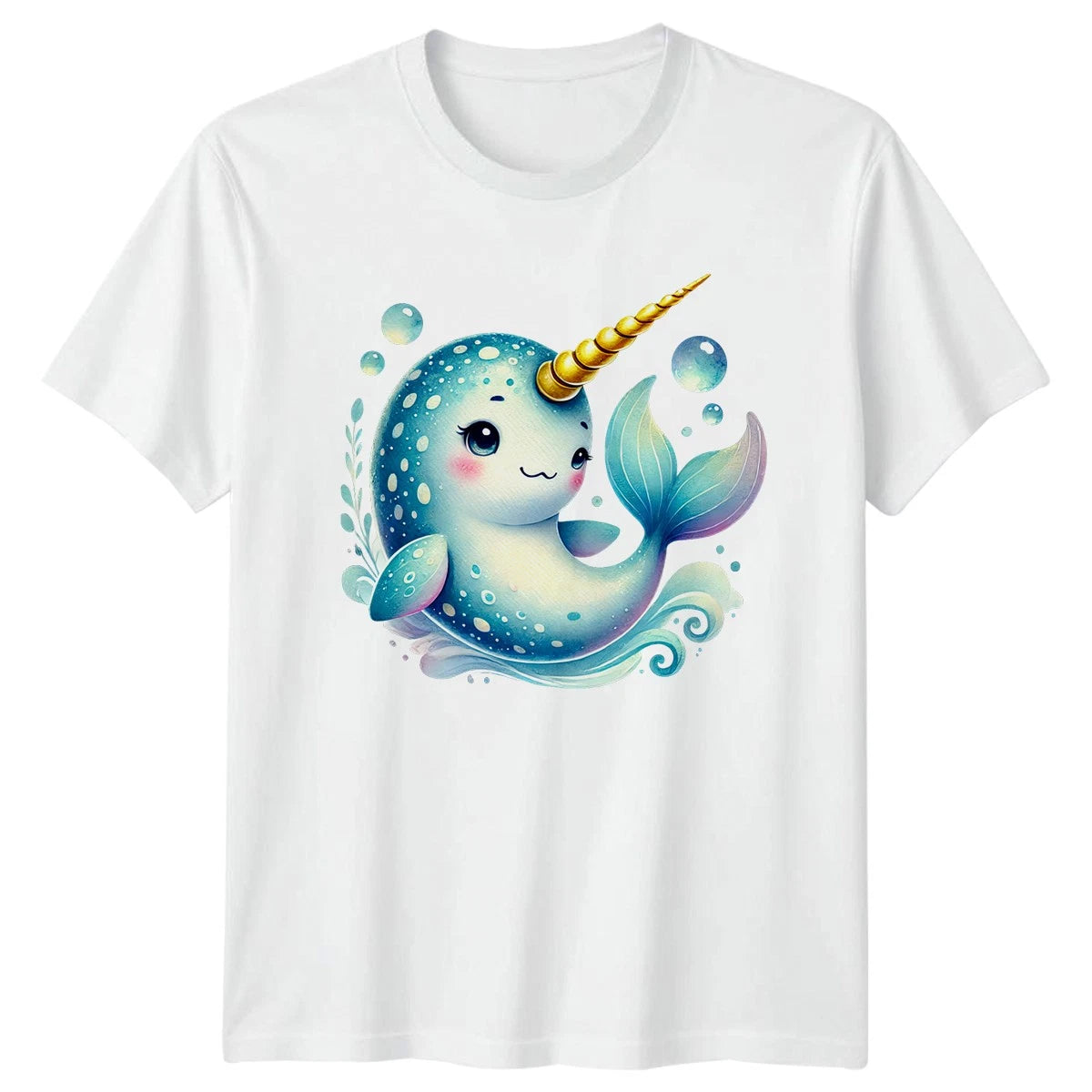 Cute Narwhal T-Shirt Ocean Animal Kawaii Birthday Gift For Him And Her