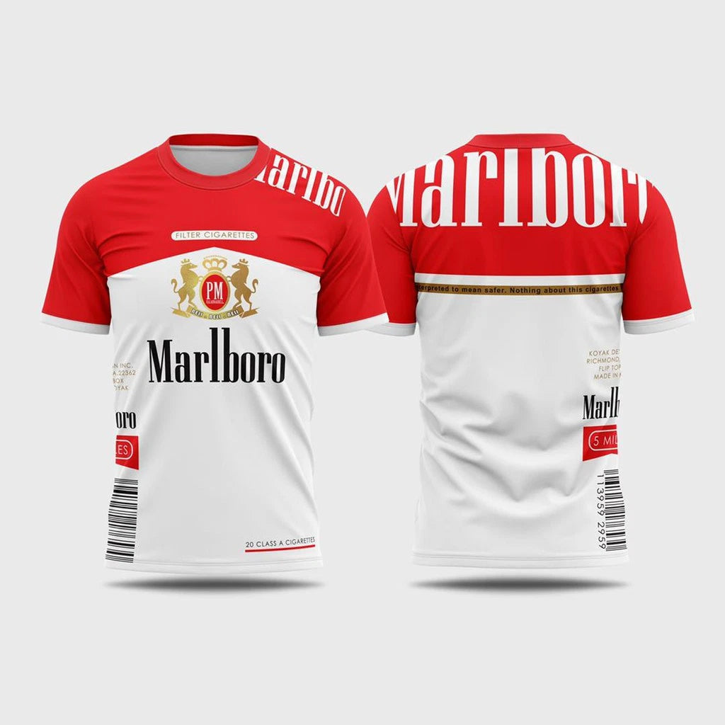 Marlboro 3D T-Shirt Limited Edition Full Sublimation Graphic Tee Unisex S-5XL