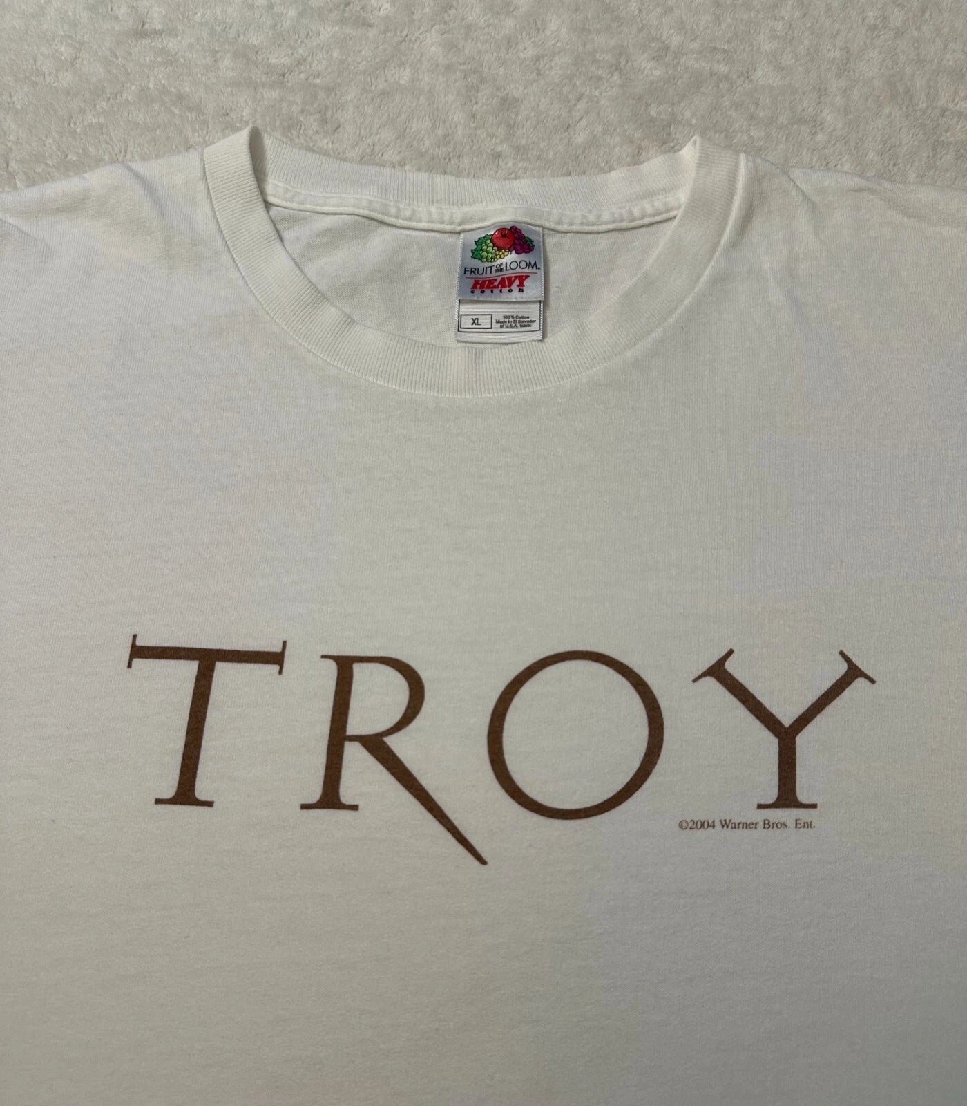 Vintage 2000s Y2K 2004 Troy Movie Warner Bros. Promo Graphic Release T-Shirt, XL