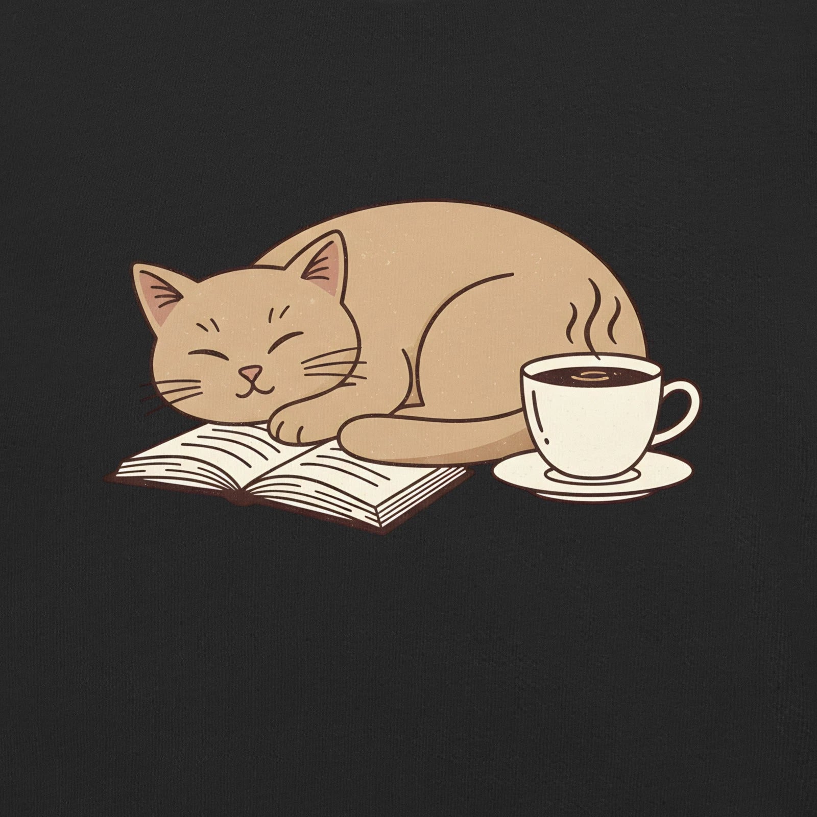 Cozy Cat Reading Shirt, Book Lover Coffee Tee, Introvert Relaxing Apparel