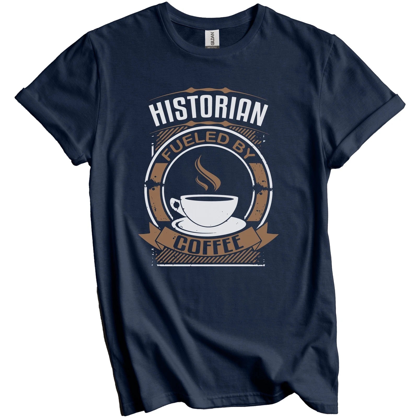 Historian Fueled By Coffee Funny Graphic T-Shirt