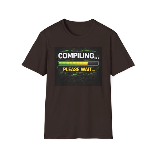 "Compiling... Please Wait" Tech Humor Funny IT Graphic Tee IT Humor