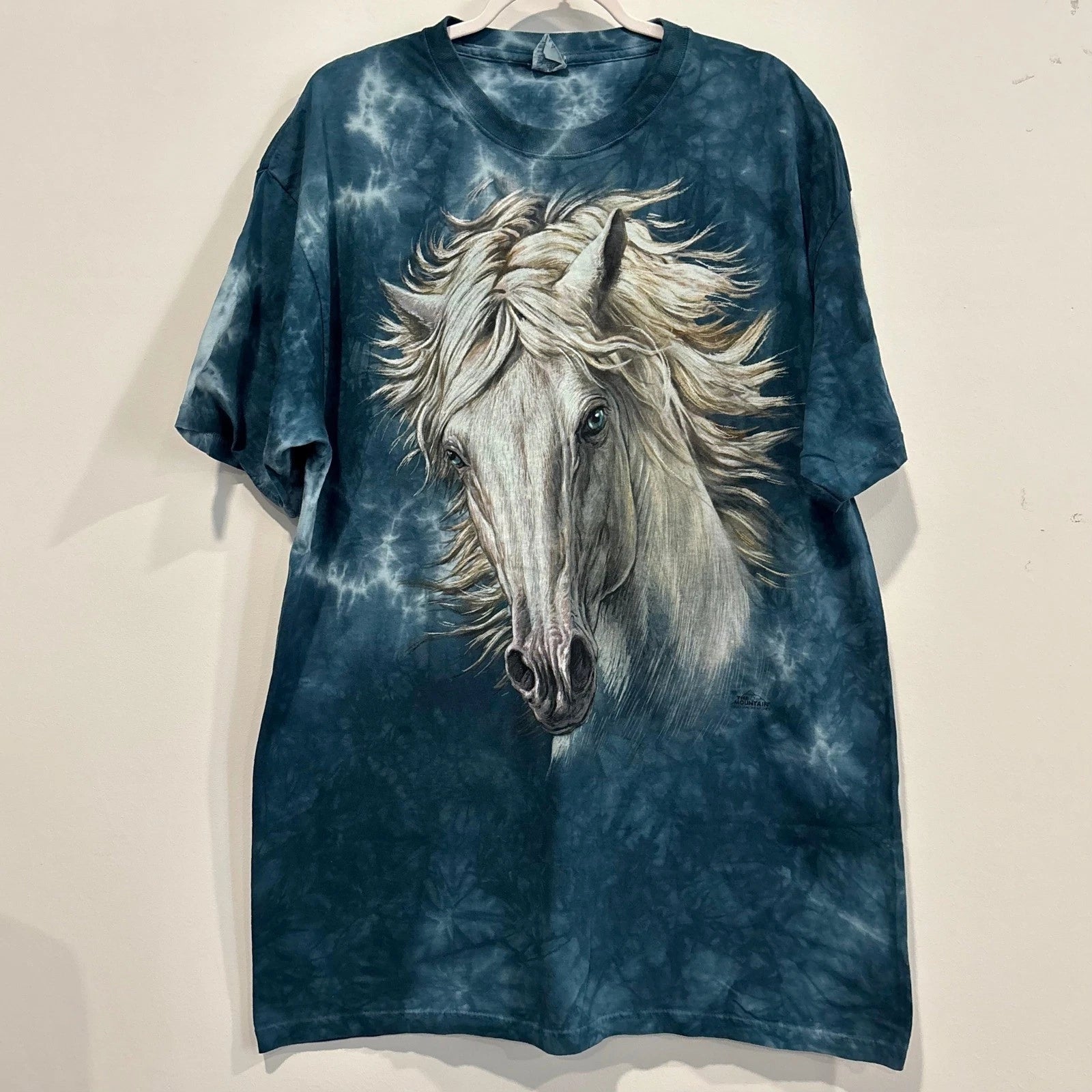 The Mountain Dimitar Neshev Mens Shirt 2XL Horse Graphic Tie Dye Hippie 20184