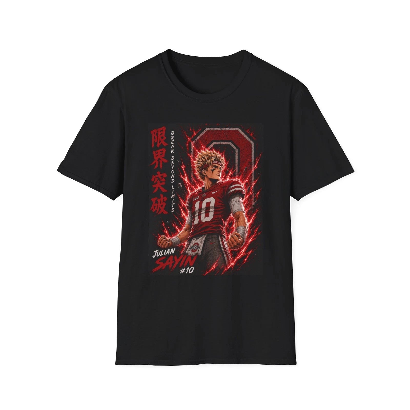 Julian Sayin OSU Buckeyes shirt DBZ anime (READ DESCRIPTION)