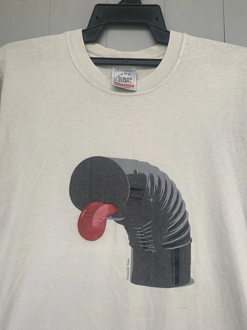 Rare 90s Armando Testa Artwork Stray Dog Cane Randgio T shirt / Pop Art / Art