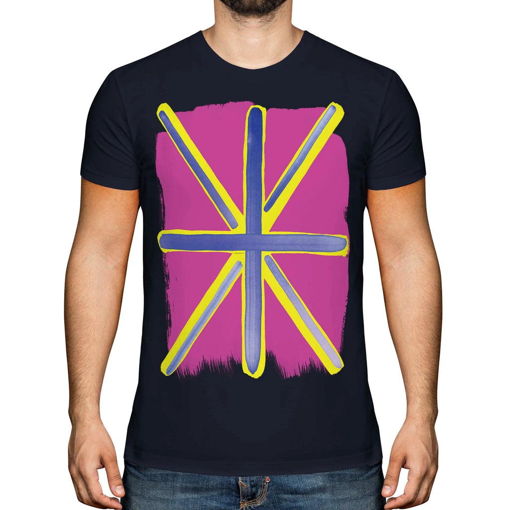 POP ART UNION JACK MENS FASHION PRINT T-SHIRT TOP GREAT BRITAIN FLAG GB TEAM