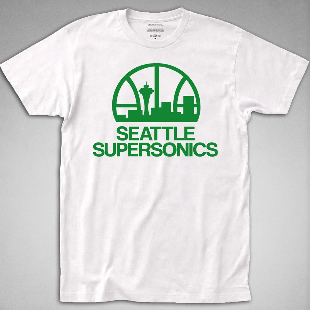 SEATTLE SUPERSONICS T-SHIRT tee nba basketball super sonics 80s 90s sports bball