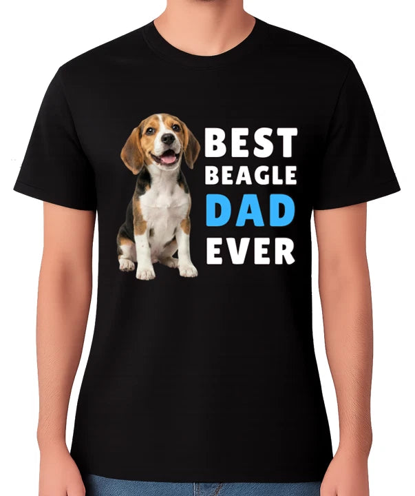 Best Beagle Dad Ever T-Shirt Cute Hunting Dog Lover Father Men’s Tee