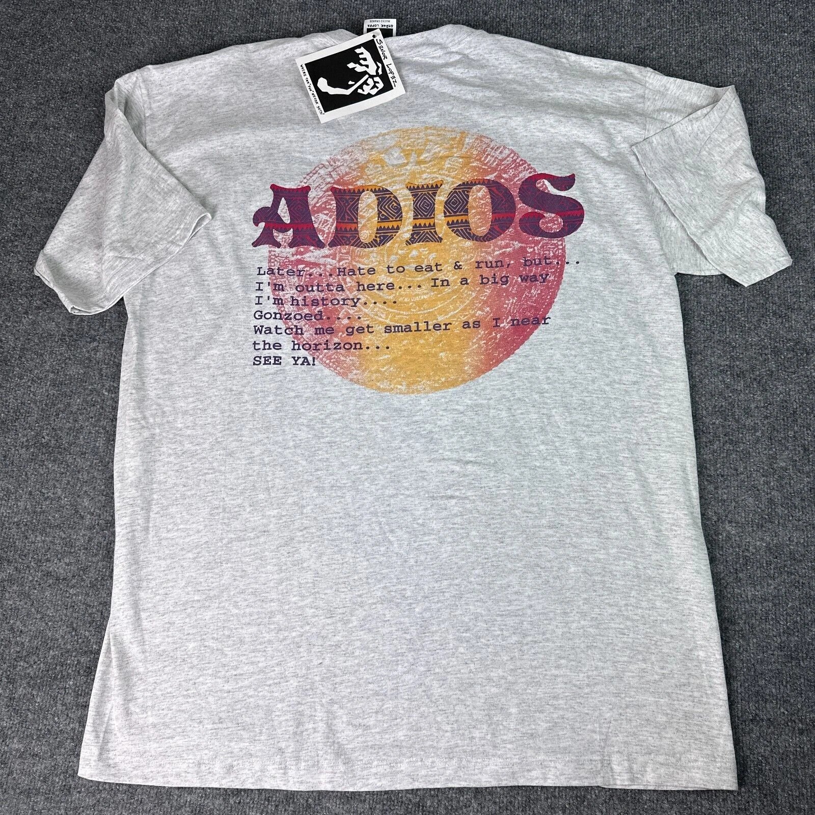 Senor Lopez T-Shirt Men's XL Gray Adios Vintage Deadstock Condition Made in USA