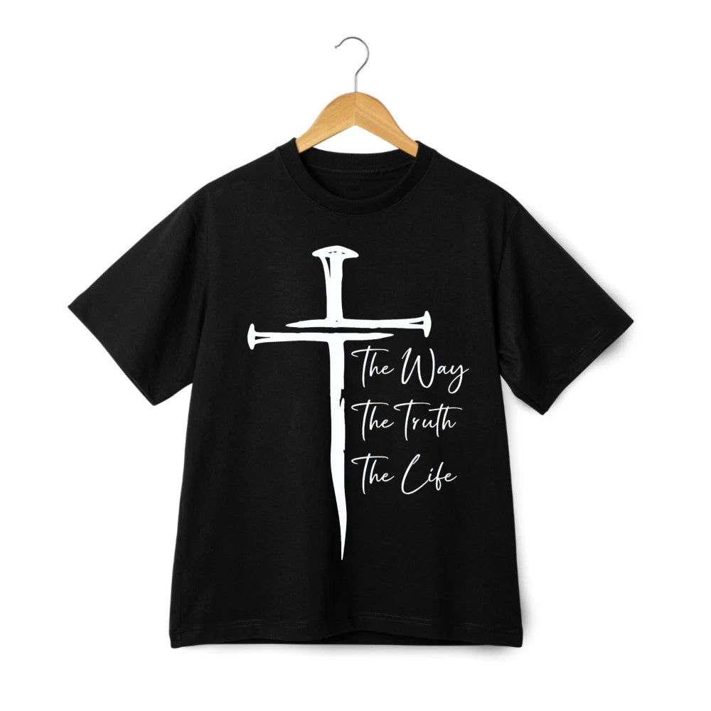 Minimalist Christian Cross T-Shirt | Religious Inspirational Quote Unisex Top