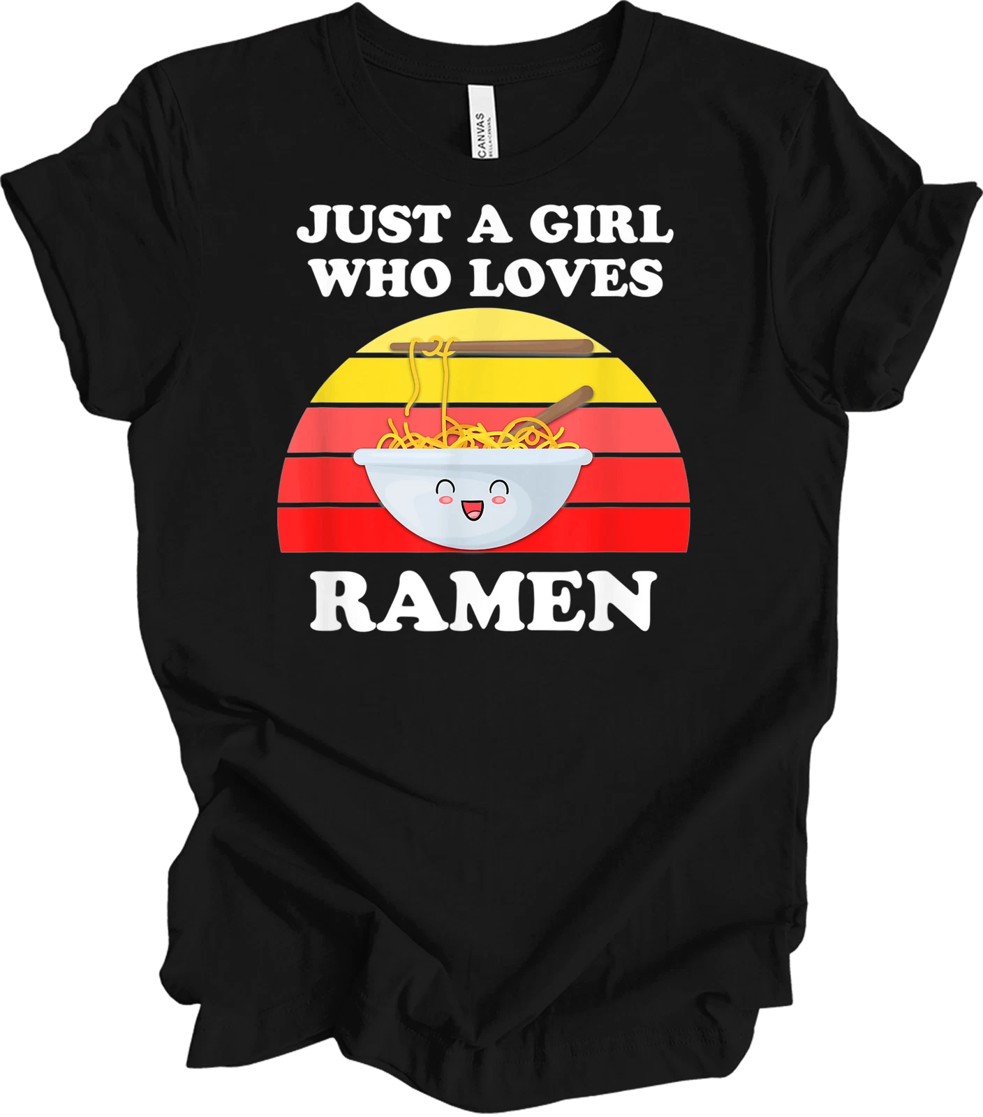 Just A Girl Who Loves Ramen Cute Retro Ramen Noodles Kawaii Japanese Food Gift