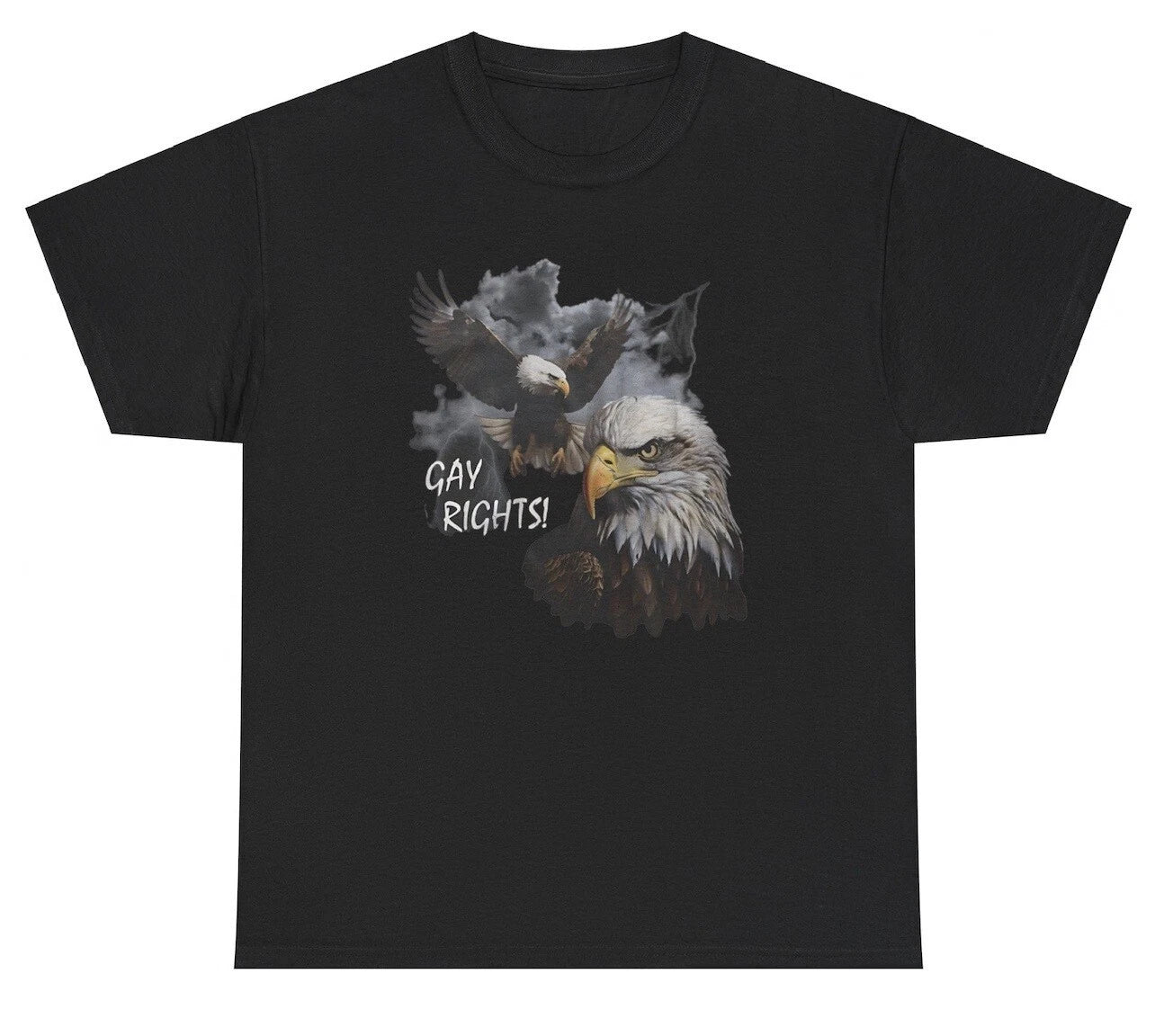 Gay Rights Bald Eagle T Shirt Funny Sarcastic LGBTQ Political Meme Humor Tee