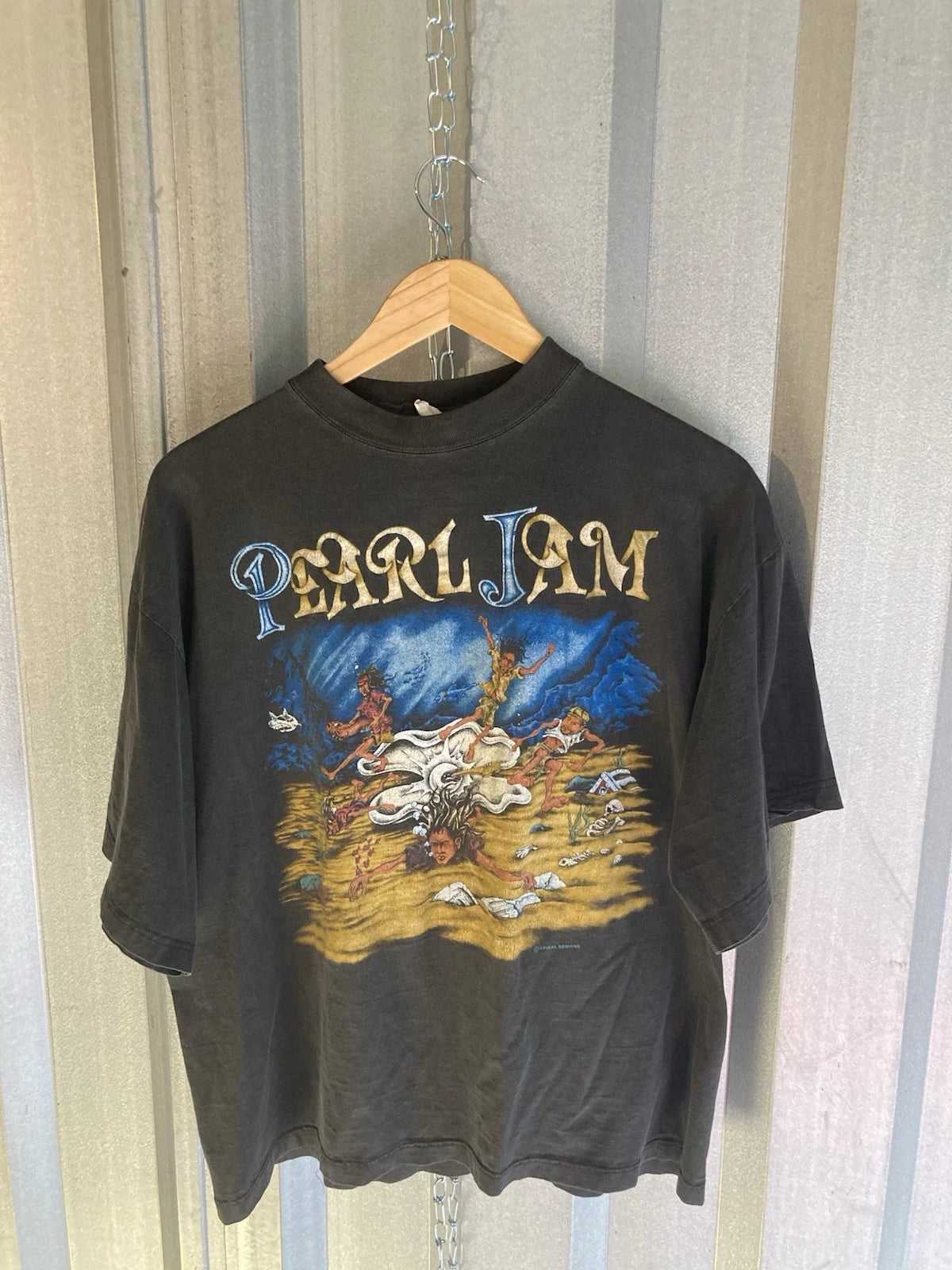 Vintage 1990s Pearl Jam Boot Spiral Designs