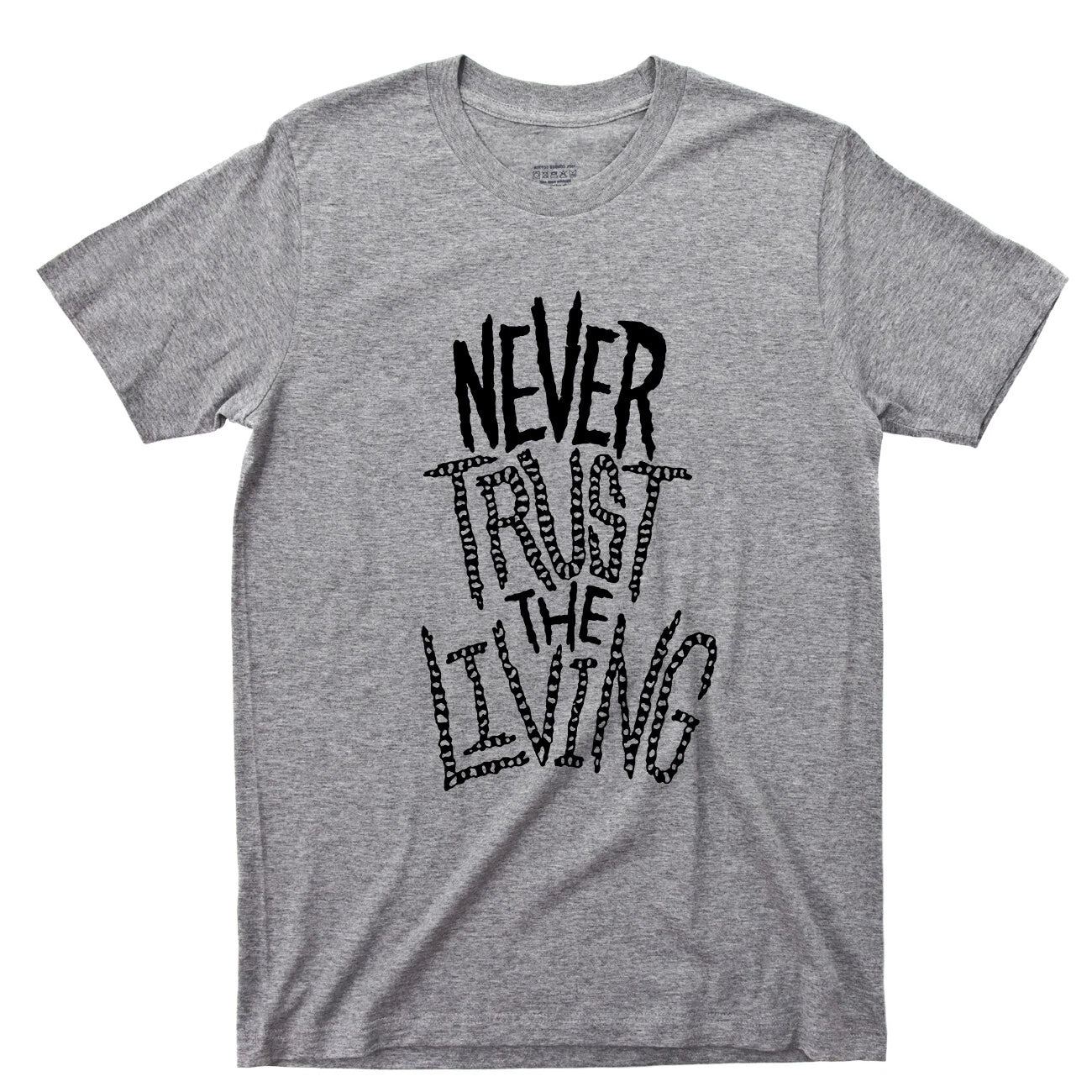 Never Trust The Living T Shirt Beetlejuice Lydia Deetz Tim Burton Movies DVD Tee