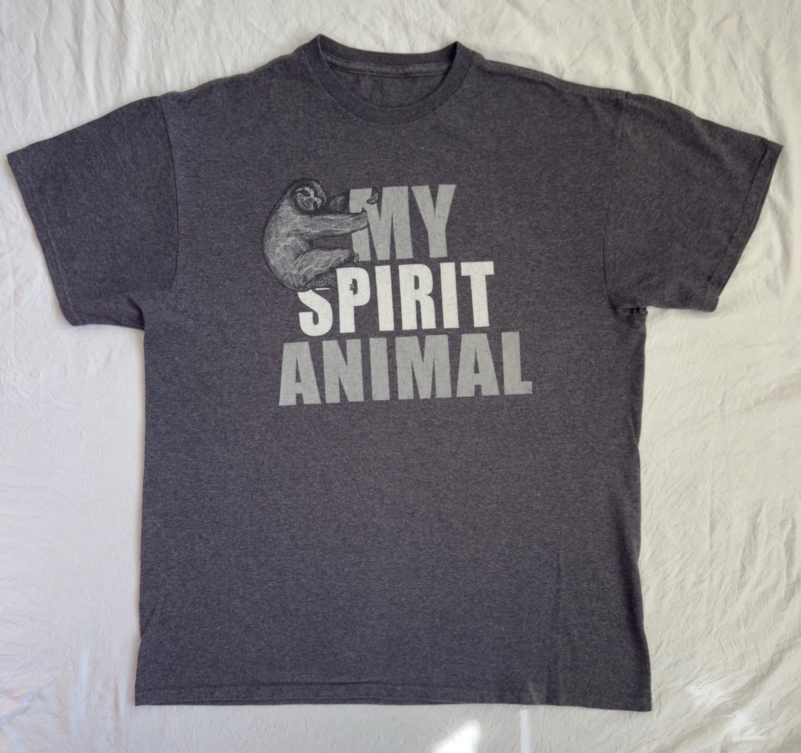 My Spirit Animal: Sloth T Shirt Mens M Funny Lazy Slow Sarcastic Graphic Novelty