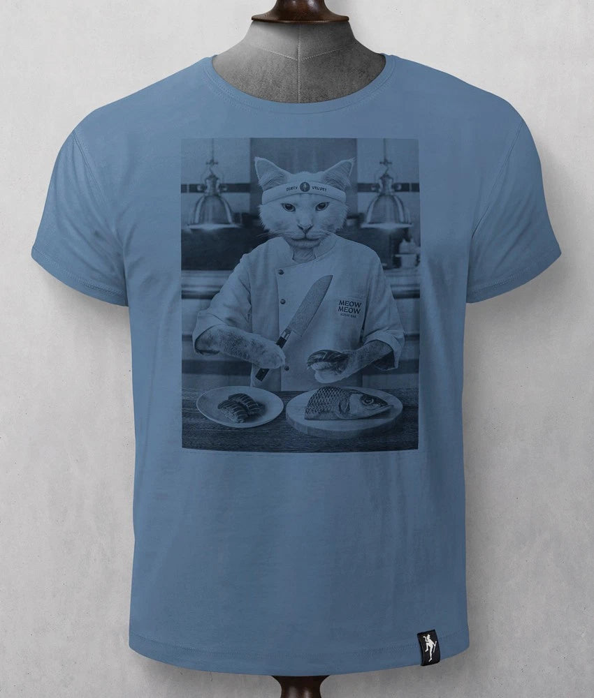 Dirty Velvet - 100% Organic Cotton 'Sushi Cat' Tshirt (3XL ONLY)