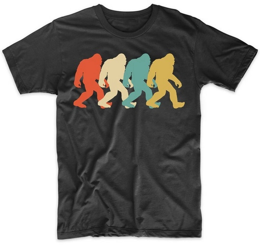 Men's Bigfoot Shirt - Sasquatch Silhouette Retro Pop Art Graphic T-Shirt