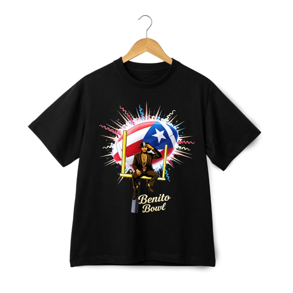Benito Bowl Puerto Rico Flag Football Graphic T-shirt Team Benito Tee Streetwear