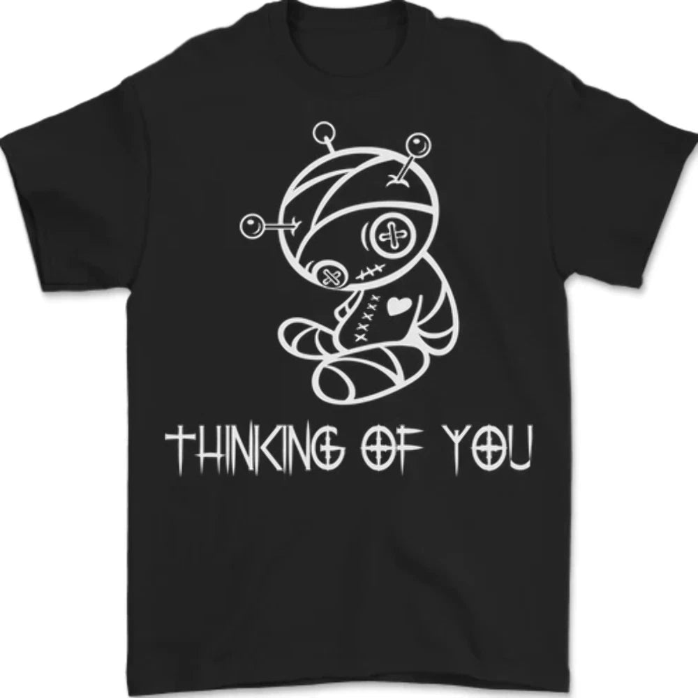 Thinking of You Voodoo Doll Goth Gothic Mens T-Shirt 100% Cotton