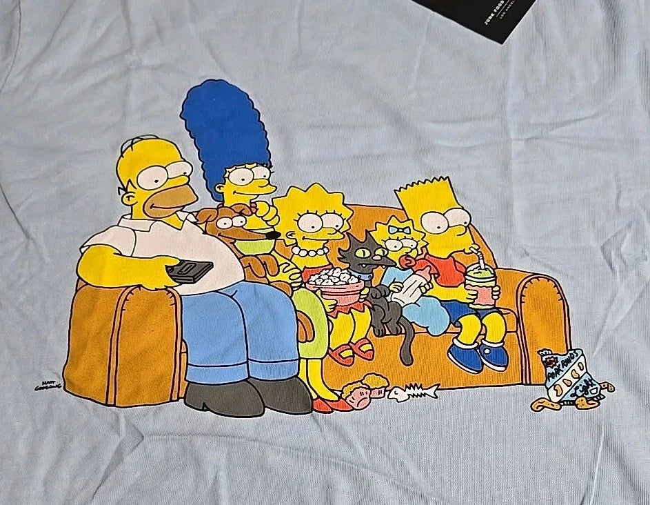NWT The Simpsons Couch Family Mens T Shirt Size X-SMALL Homer Marge Bart Lisa XS