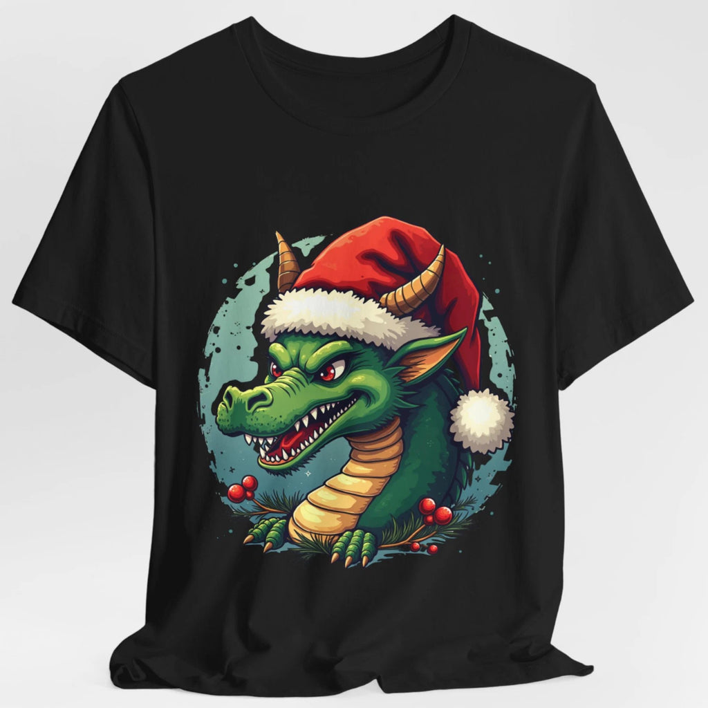 Christmas Santa Dragon T-Shirt, Holiday Tee, Festive Shirt, Unisex Top, Xmas