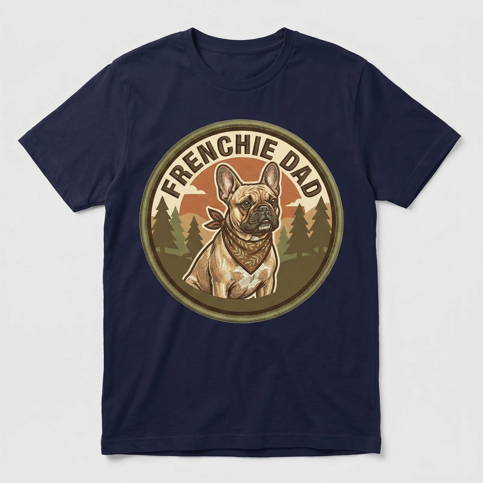 French Bulldog Dad T-Shirt Frenchie Dog Gift Men Graphic Tee Fathers Day Cute