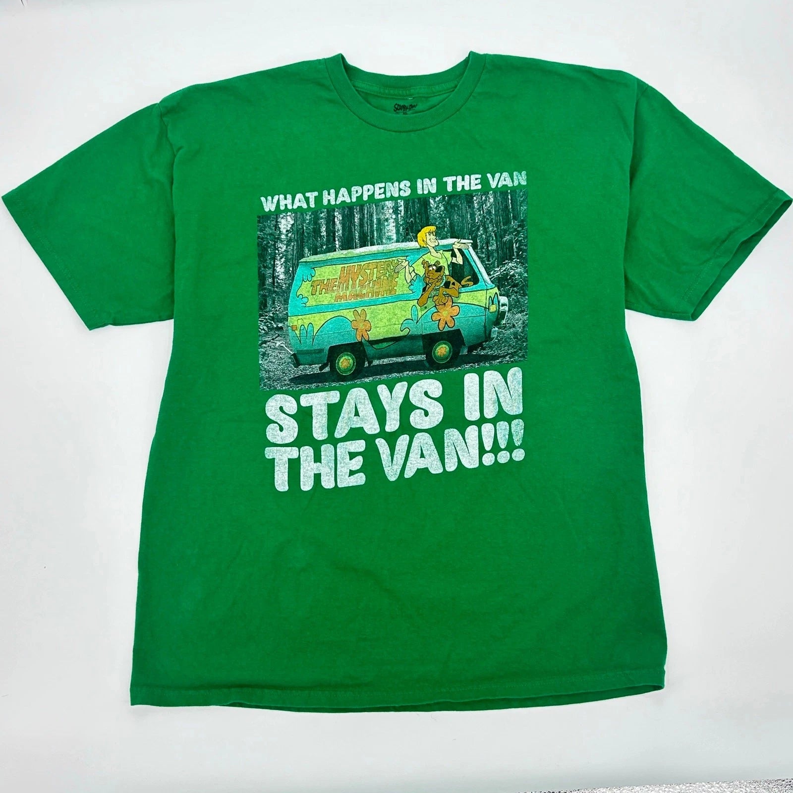 Scooby-Doo T Shirt Men’s Retro Casual Graphic Cartoon Funny Nostalgia Green XL