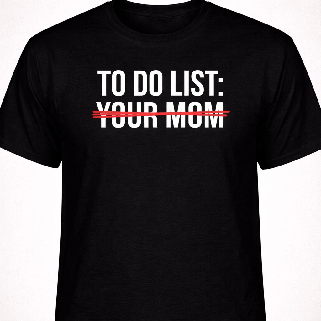 Funny to-do list tee Sarcastic minimalist print Gift Unisex Graphic T-Shirt