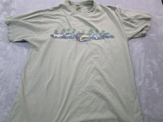 Grunge Y2K Shirt Mens Extra Large Army Green Short Sleeve Rock Goth Apt.9