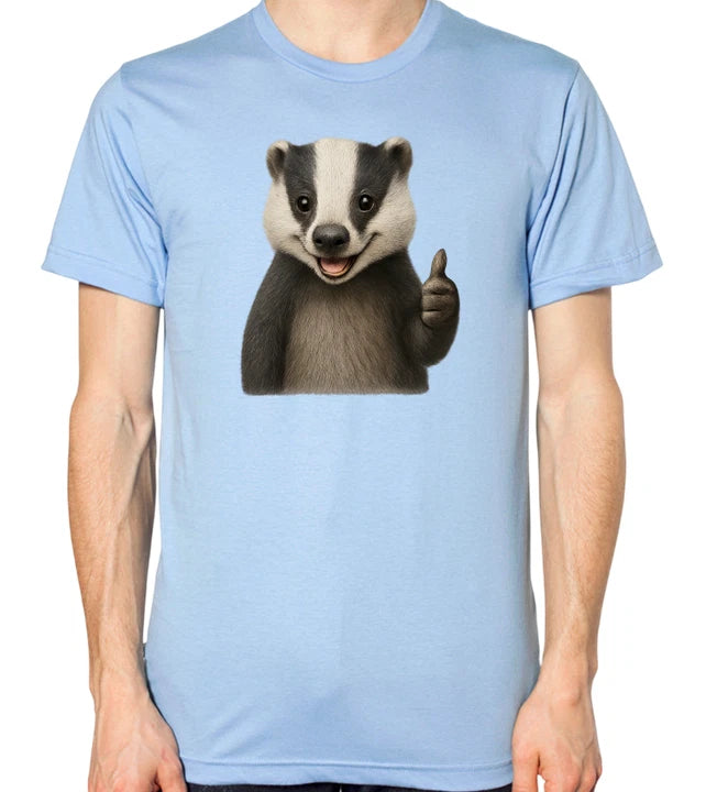 Cute Badger Thumbs Up Unisex T-Shirt
