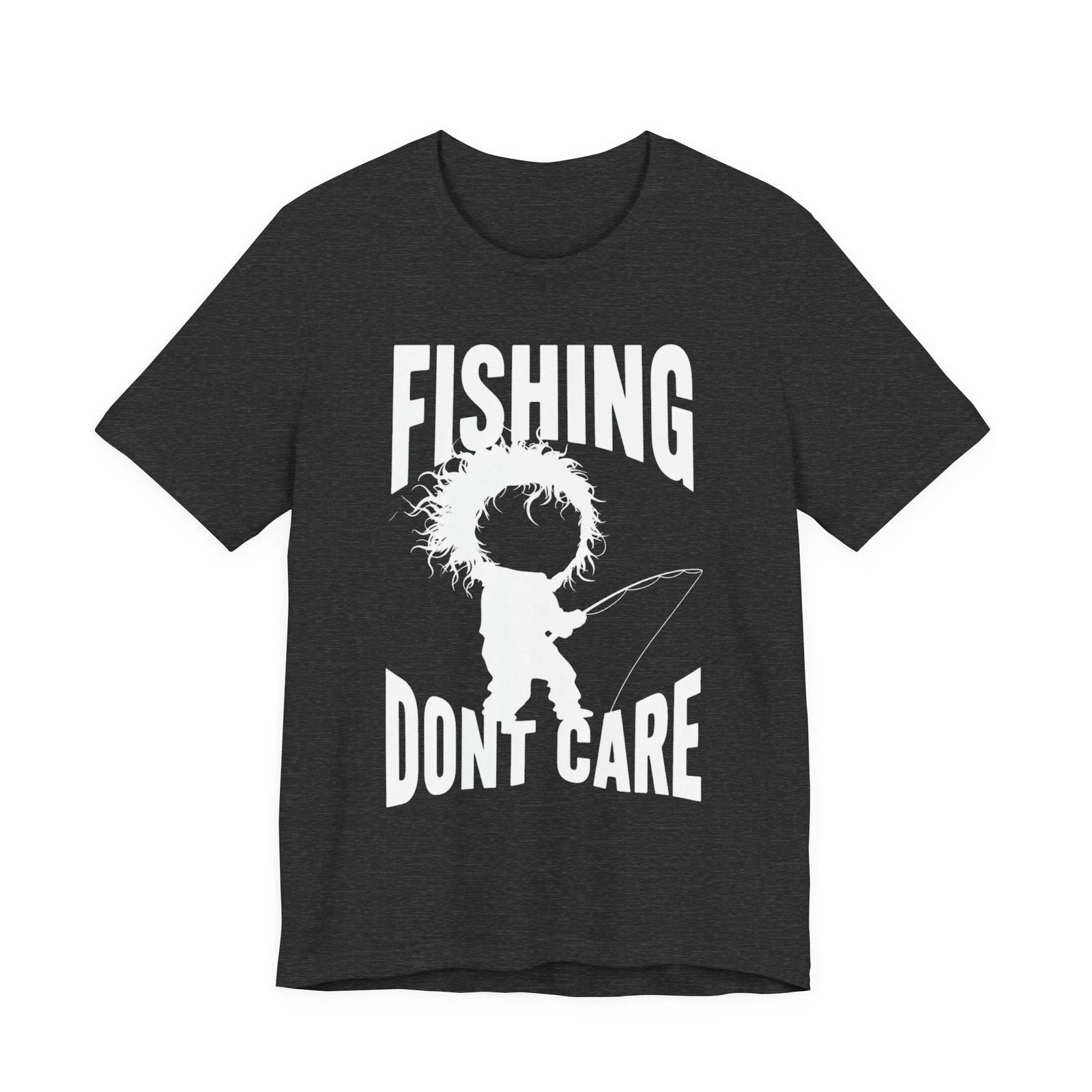 Fishing Hair Dont Care Funny Fishing Shirt Bad Hair Day Angler Humor Tee