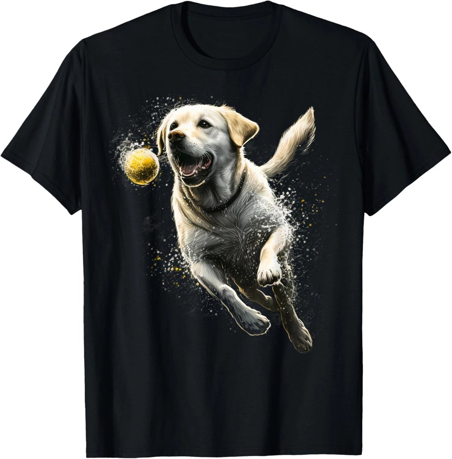 Yellow Labrador Retriever Chasing a Ball Labrador Retriever Gift Unisex T-Shirt