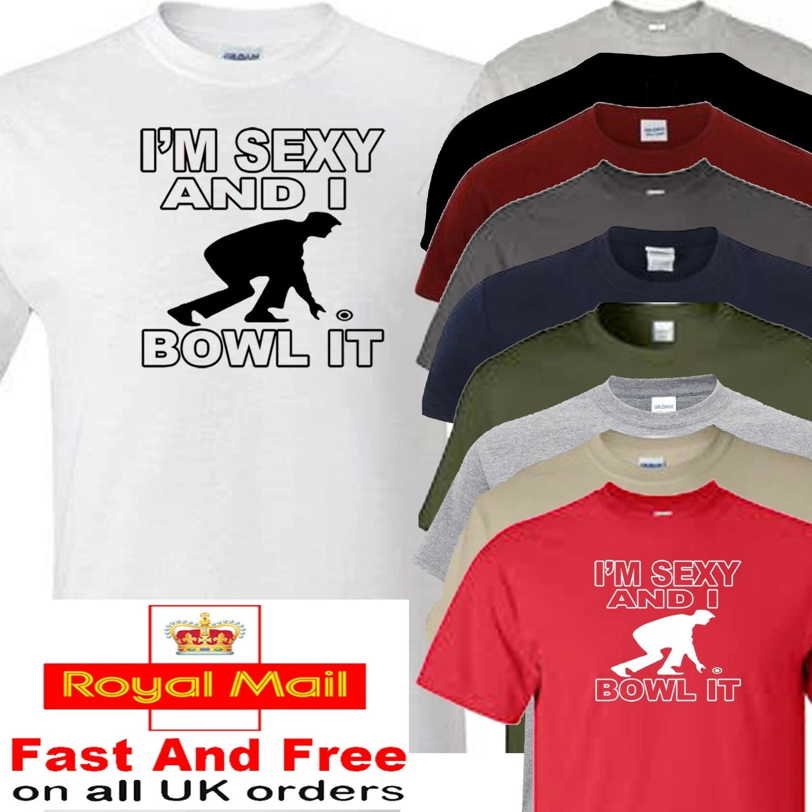 Bowls T Shirt I'm Sexy And I Bowl It Lawn Green Bowls Novelty