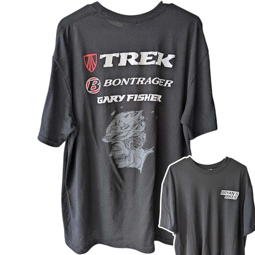 Vintage Y2K Bryan's Bikes Zombie L Black Trek Bontrager Gary Fisher Cycling Tee