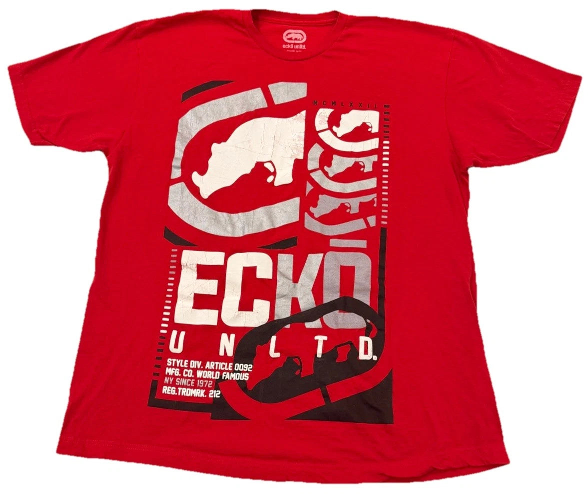 Ecko Unlimited Shirt Men’s Adult Rhino Logo Hip Hop Streetwear Size 2XL Cotton