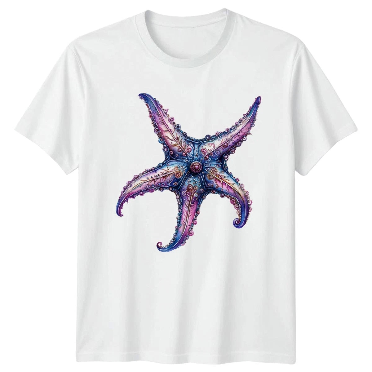 Gothic Starfish T-Shirt Oceanic Sea Life Gift For Him And Her