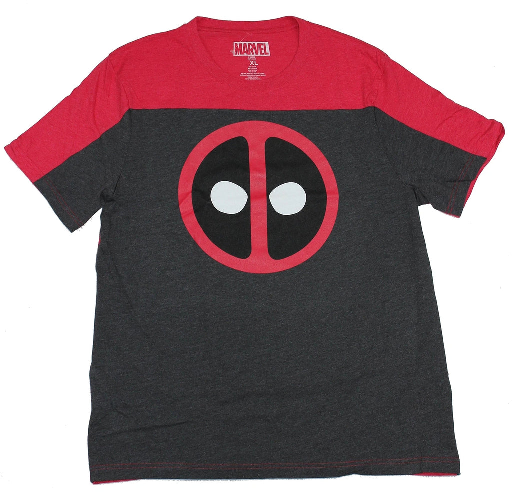 Deadpool (Mavel Comics) Yoke Adult New T-Shirt - Classic Deadpool Logo Pic