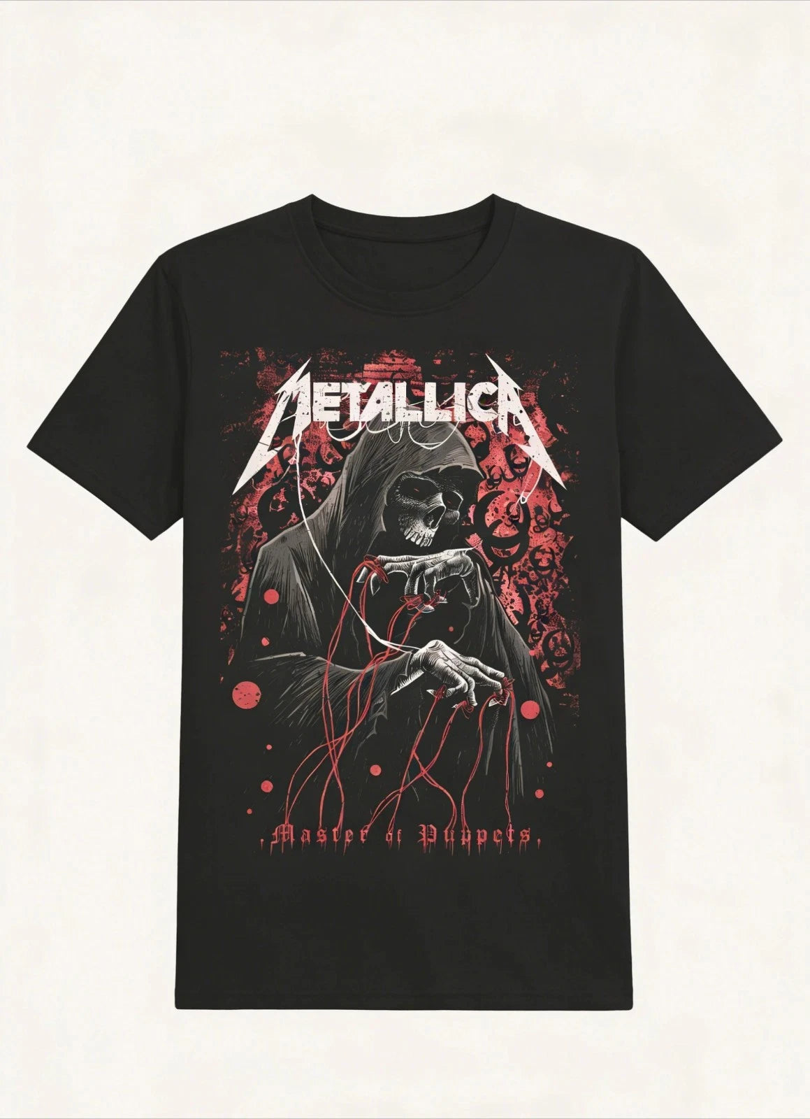 Metallica Cotton Album Black T-Shirt – Iconic Heavy Metal Band Rock Punk Style