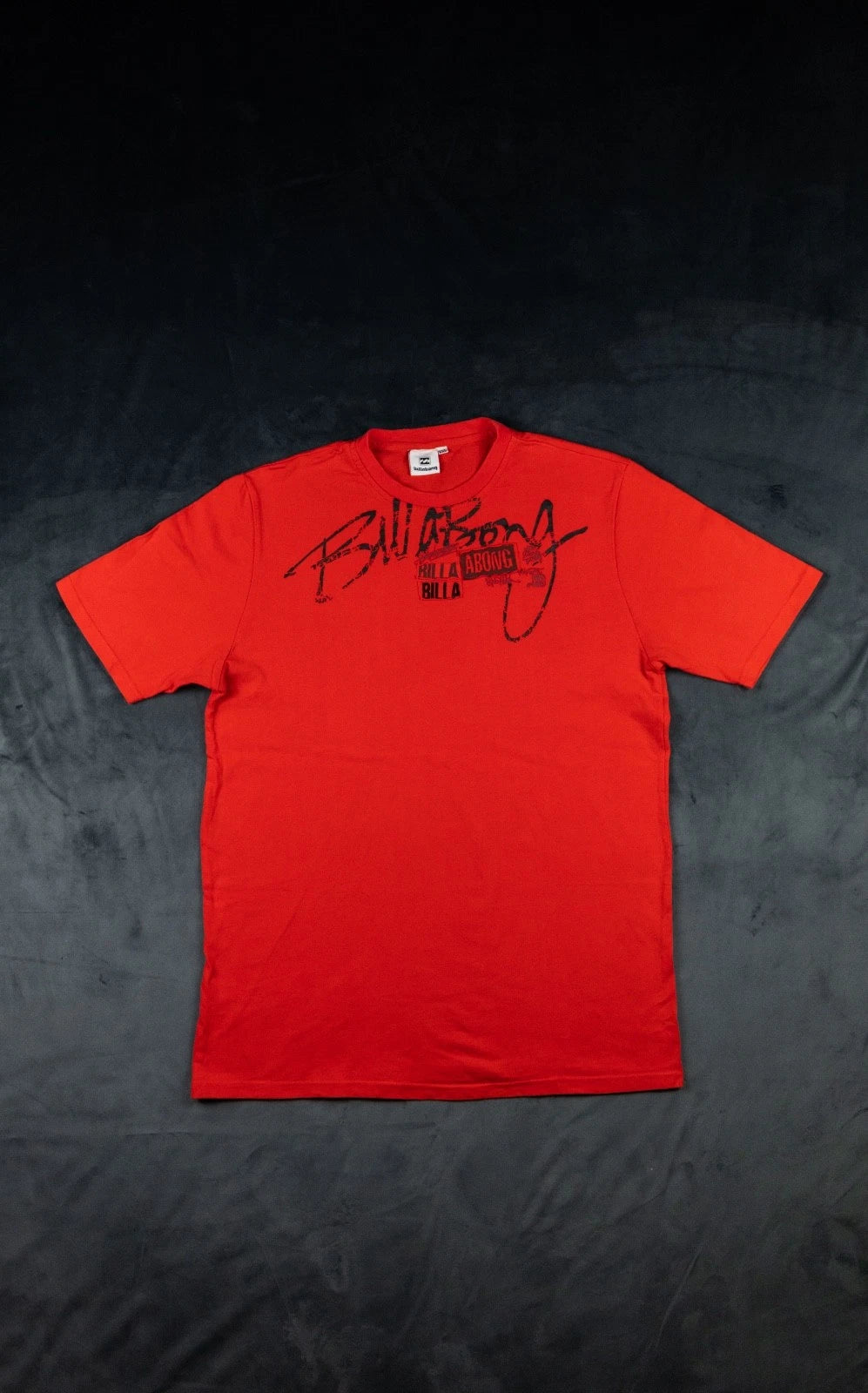 Vintage Billabong Graphic T Shirt Red Orange Mens XXL Y2K Surf Skate 00s Tee