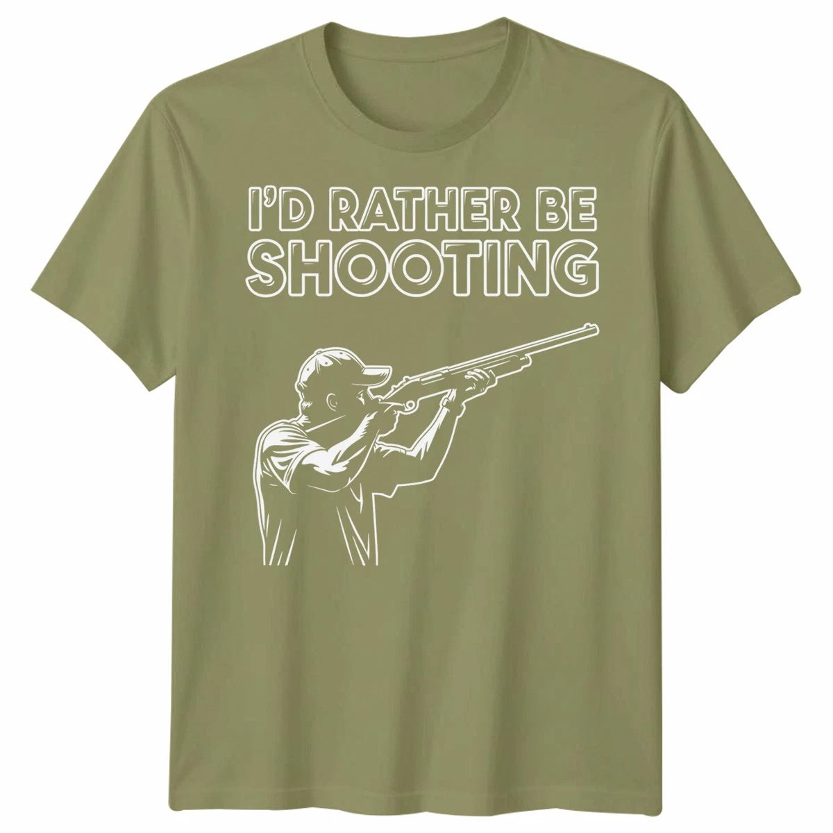 I'D Rather Be Shooting Novelty Unisex T Shirt Fathers Day Gift Mens Womens Tee