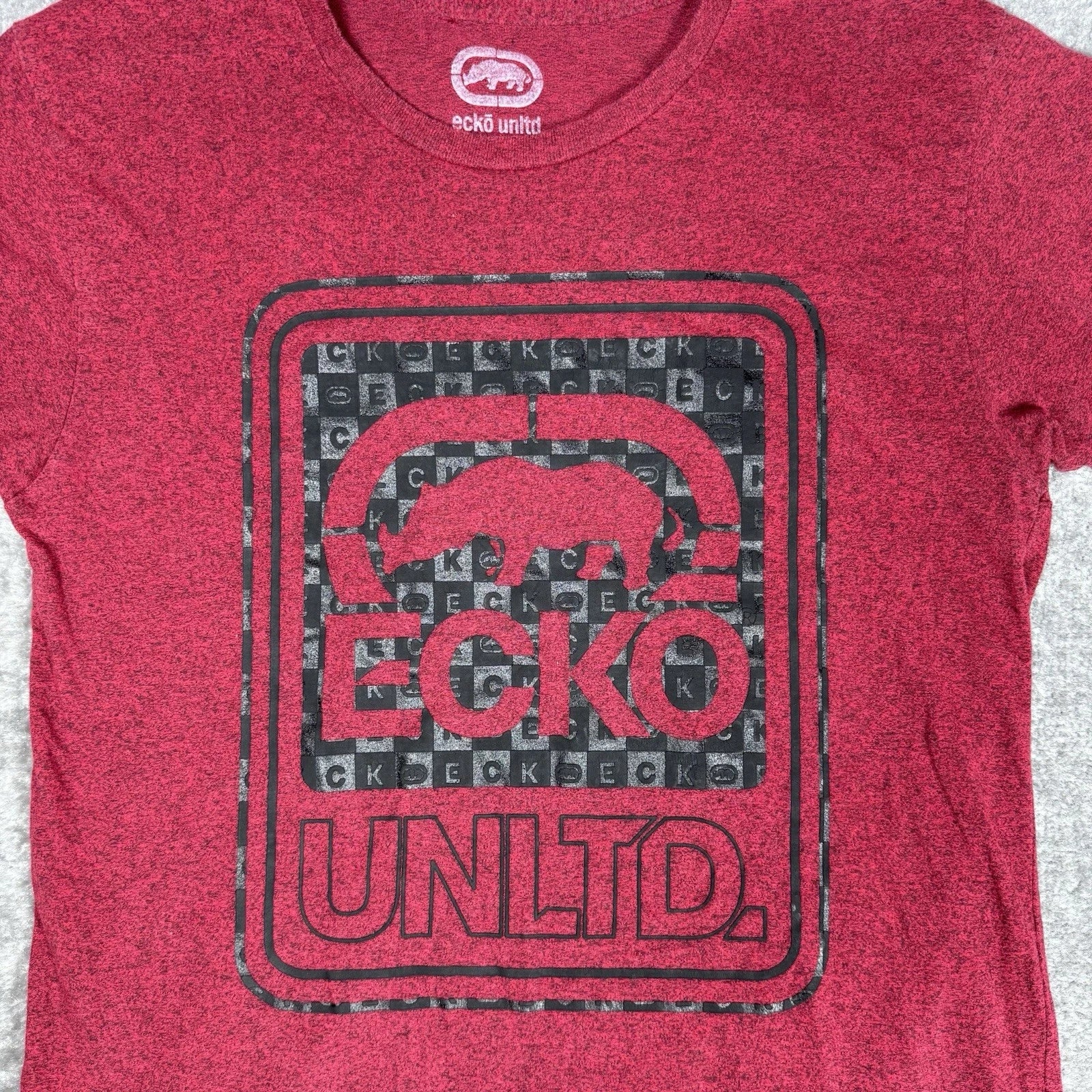 Ecko Unltd T-Shirt Men’s Large Red Logo Short Sleeve Crew Neck Y2K