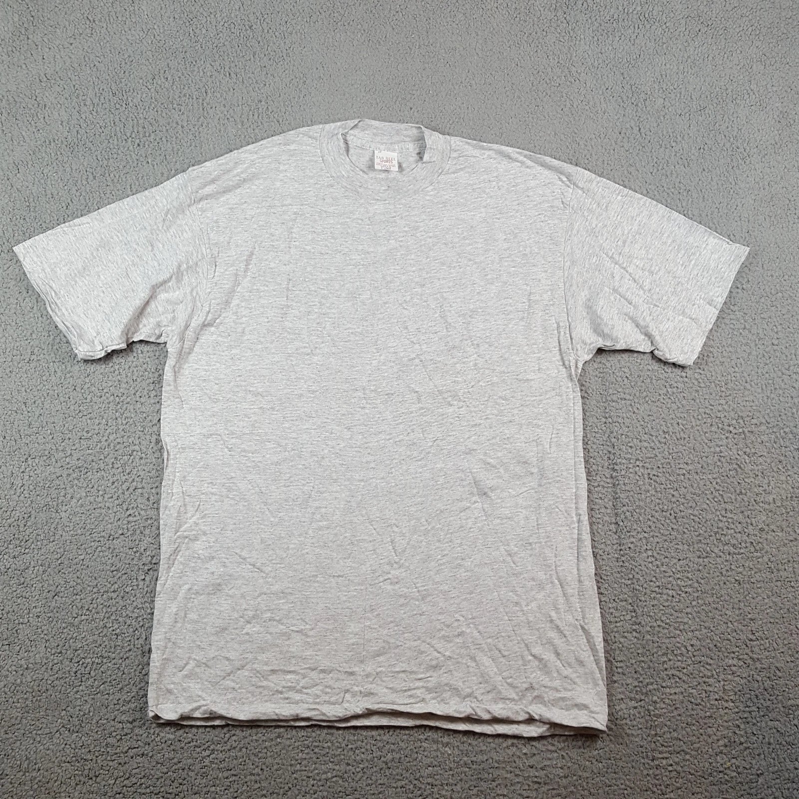 Vintage 90s Heather Gray Blank Plain Men's Size XL T Shirt USA Made Short Sleeve